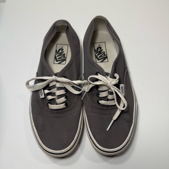Vans Gray Canvas Lace Up Sneakers Women’s Size 8/Men’s 6.5 - Picture 1 of 10